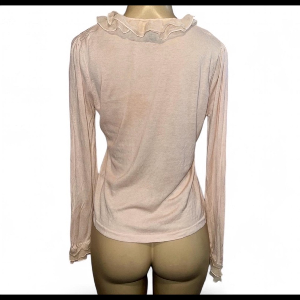 August Silk Cream Ruffled Top - Picture 2 of 11